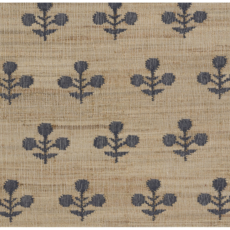 Handmade Blue Wool Rectangular Area Rug, 3'6" x 5'6"