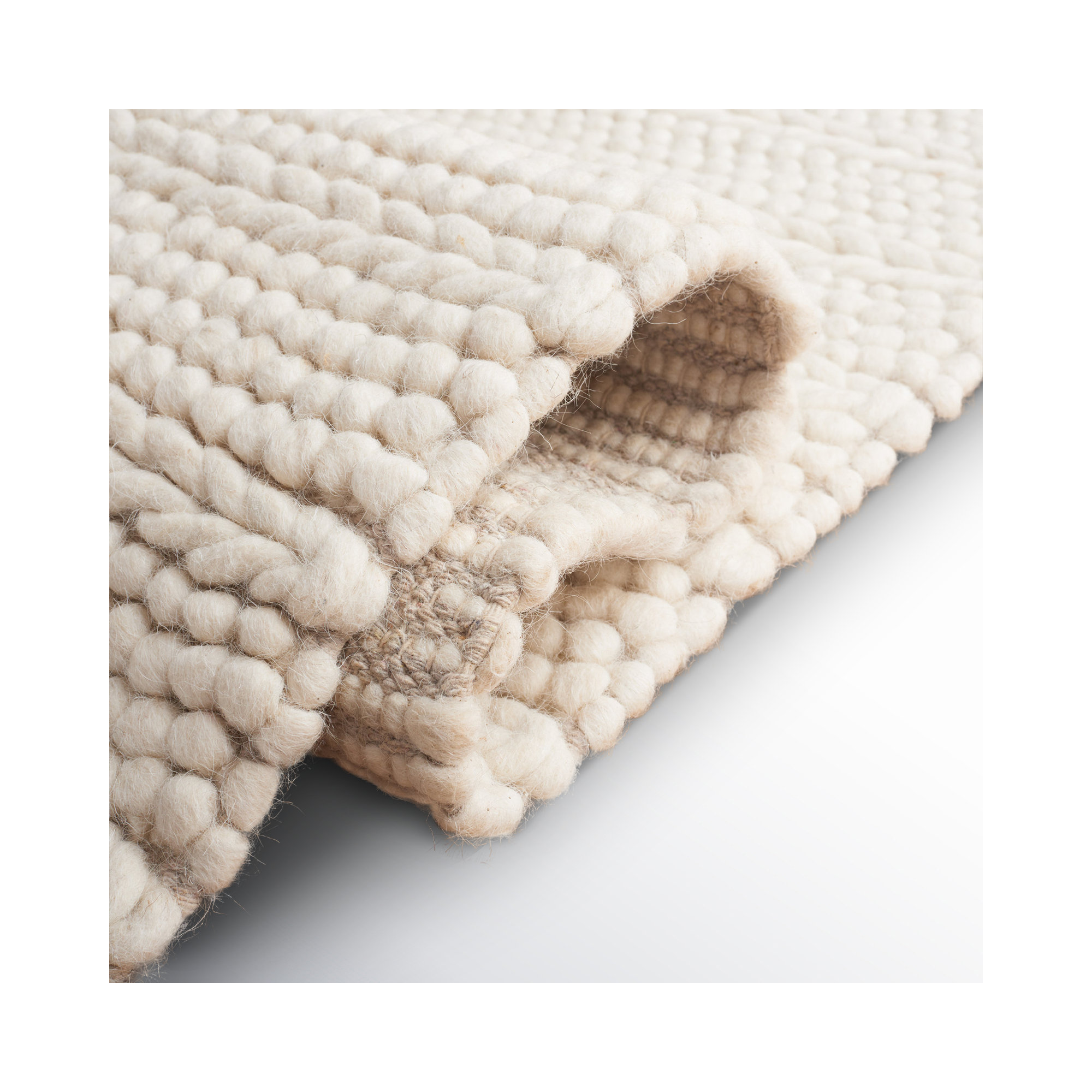 Sestina Handmade Flatweave Ivory Area Rug, Runner 2'3" x 12'