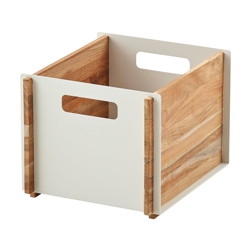 Solid + Manufactured Wood Box, White