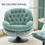 Chaise longue pivotante rembourrée en velours avec repose-pieds Zenon-26910938