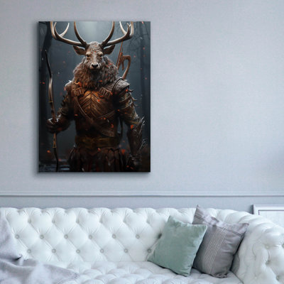 'Stags Silent Watch' by r3darch0n Canvas Wall Art