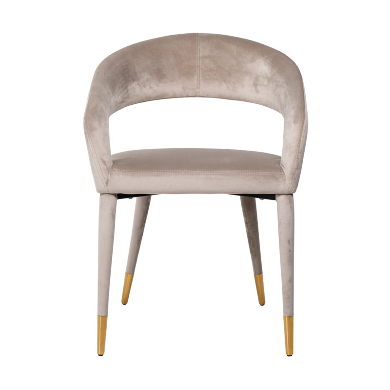 Fauteuil en velours gris clair Gia