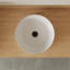 Lavabo de salle de bain vasque rond en céramique blanche 16 po x 16 po Deervalley