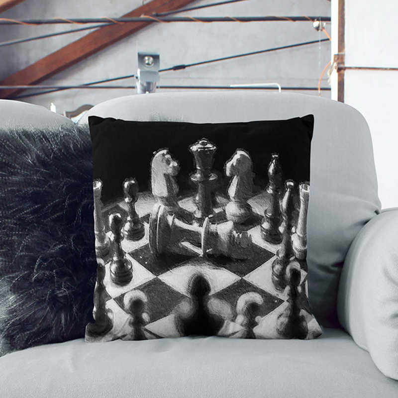 Square Throw Cushion, 40cm H x 40cm W x 15cm D