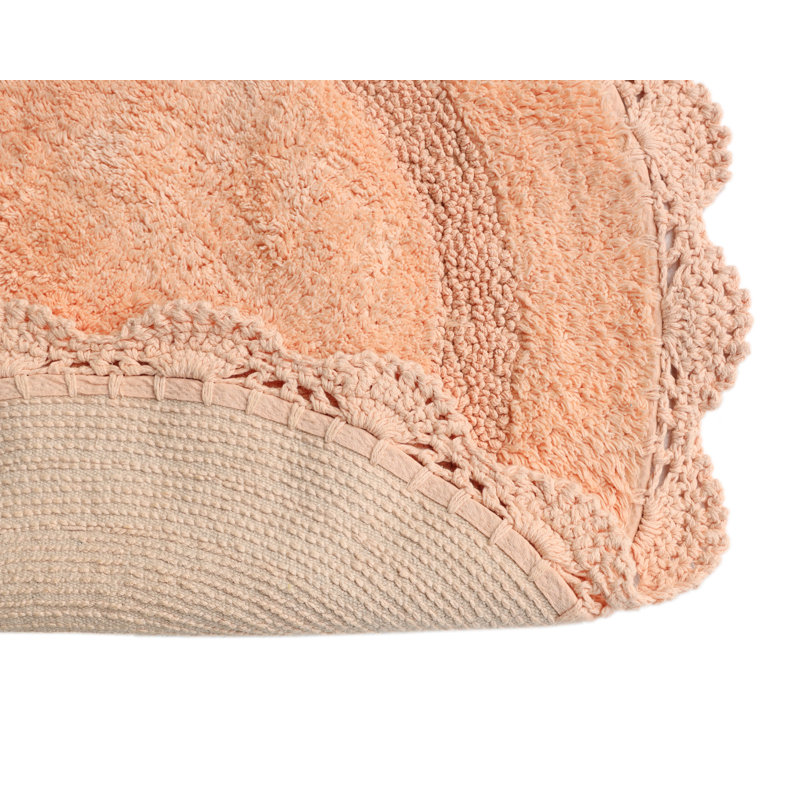Tapis pour salle de bain Wingert, l 36 po x L 36 po, Pêche