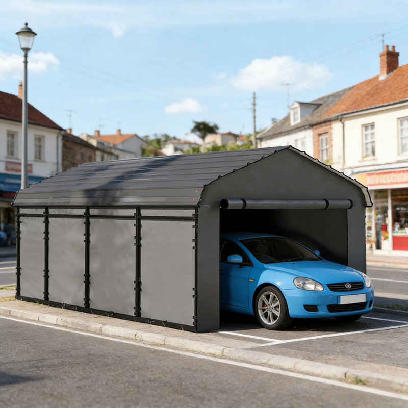 Auvent extérieur pour voiture de garage robuste, 20 ft. W x 12 ft. D 