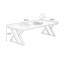 Table basse en cerisier massif et acier-1130324884