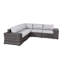 Ensemble de conversation d'extérieur 7 places avec sièges confortables pour quatre personnes, coussins hydrofuges et pinces emboîtables entièrement assemblés