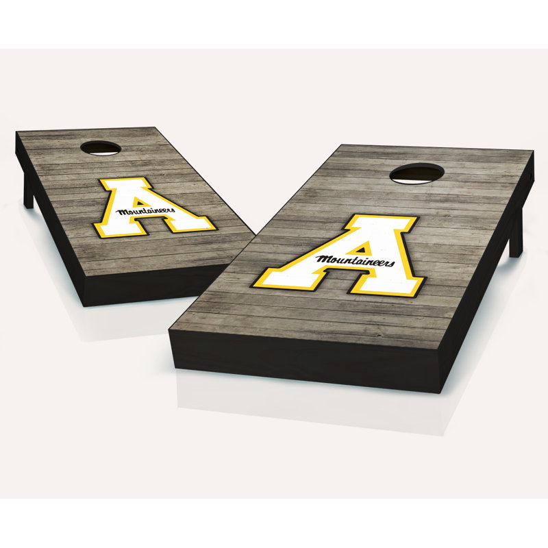 Ensemble de cornhole en bois massif 2 'x 4' NCAA, Université Appalachian State