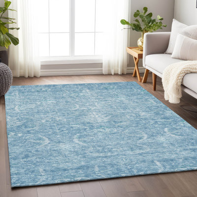 Tapis d'intérieur / extérieur bleu Dahana 