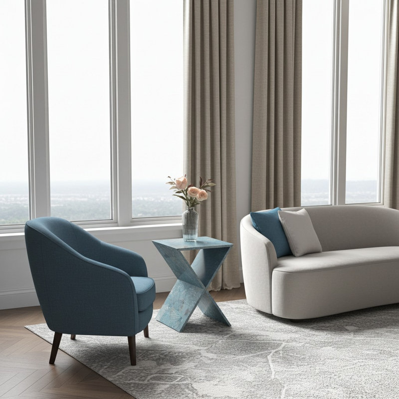 Carrefour End Table, Amazonite