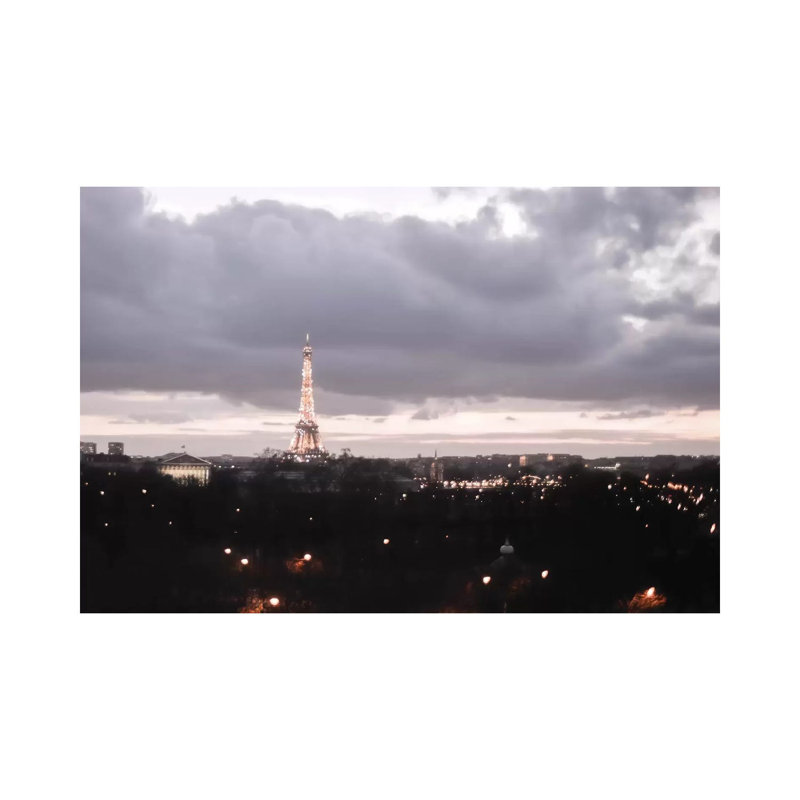 Paris Dusk - Print on Canvas, Wrapped Canvas, 45.72cm H x 66.04cm W x 1.91cm D