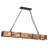 Breiden 4 - Light 39"W Kitchen Island Linear LED Modern Pendant with Black Metal & Wood for Dining Room or Kitchen