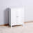 Bathroom Floor Storage Cabinet With Double Door & Adjustable Shelf