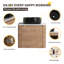 Meuble-lavabo flottant simple 24 po avec lavabo d'art en céramique, meuble-lavabo mural avec 1 porte à fermeture en douceur-2023498720