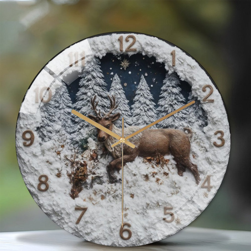 Horloge murale en verre 12 po