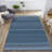 Blue-Toned Geometric Patterned Modern Decorative Rug-463003165