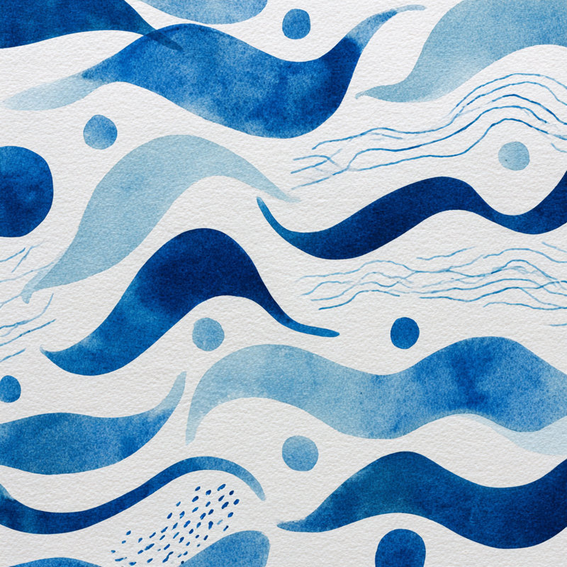 Art mural sur toile Coastal Rhythm Dots, L 40 po x H 40 po x P 1,5 po