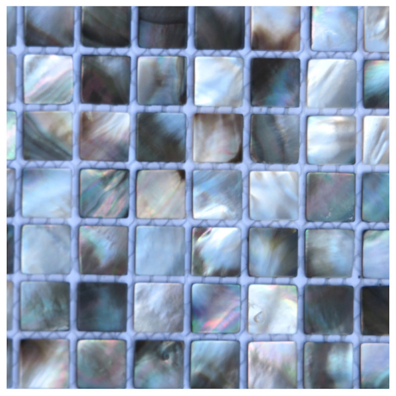 Carreau de mosaïque murale en coquillage 0,6 po x 0,6 po Rimini