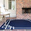 Liyuan Indoor / Outdoor Navy Blue/White Area Rug-1733833117