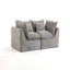 Canapé d'angle modulaire surdimensionné Cloud Couch de 190 cm de largeur, canapé True Relax Comfy avec assise large et profonde, en tissu gaufré, 2 places.
