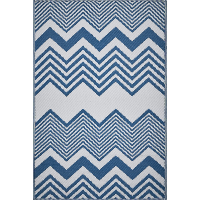 Tapis intérieur / extérieur Tropical Zigzag, Rectangle 5 pi x 7 pi