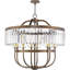 Tambour de lanterne à 8 lumières avec accents de cristal Caroline