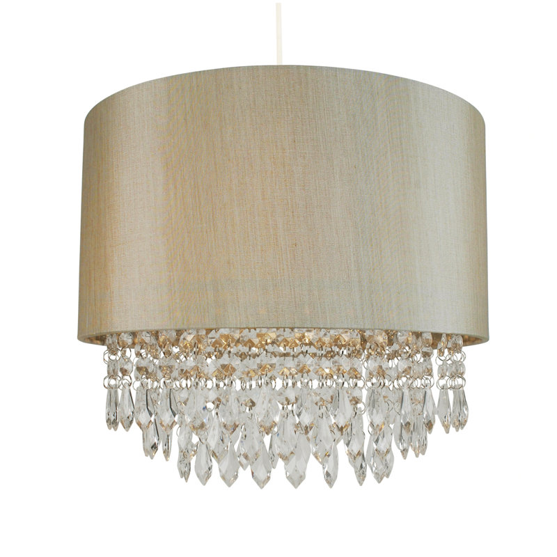 Chambliss 30cm H Cotton Drum Lamp Shade, Soft Gold