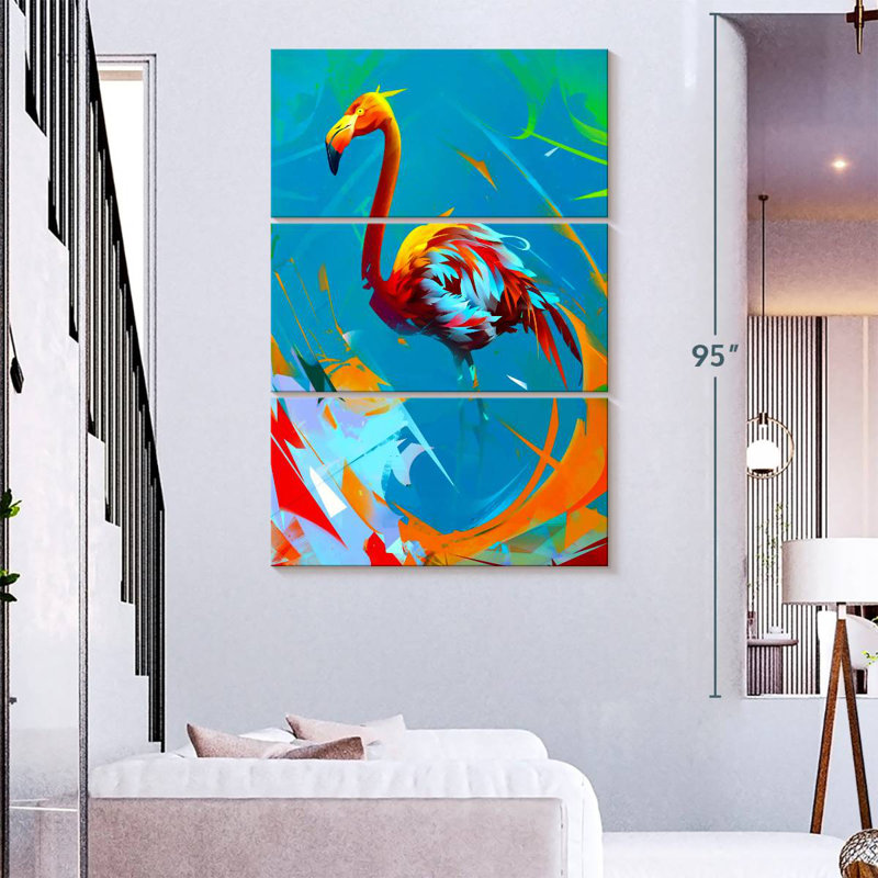 Flamant rose Brampt, H 74 po x l 48 po