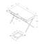 Table d'ordinateur de bureau à domicile avec tablette - base en métal stratifié blanc brillant, 2 tiroirs de rangement et tablette ouverte, bureau de travail de 48 po et durabilité