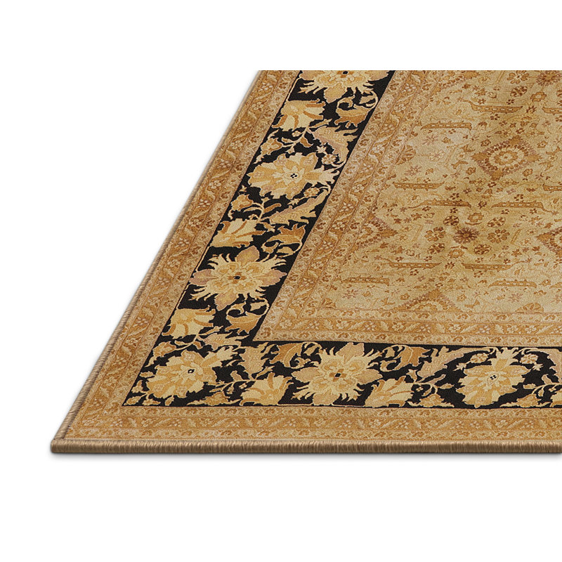 Tapis beige / bleu marine Runuf, Rectangle 3 pi x 5 pi