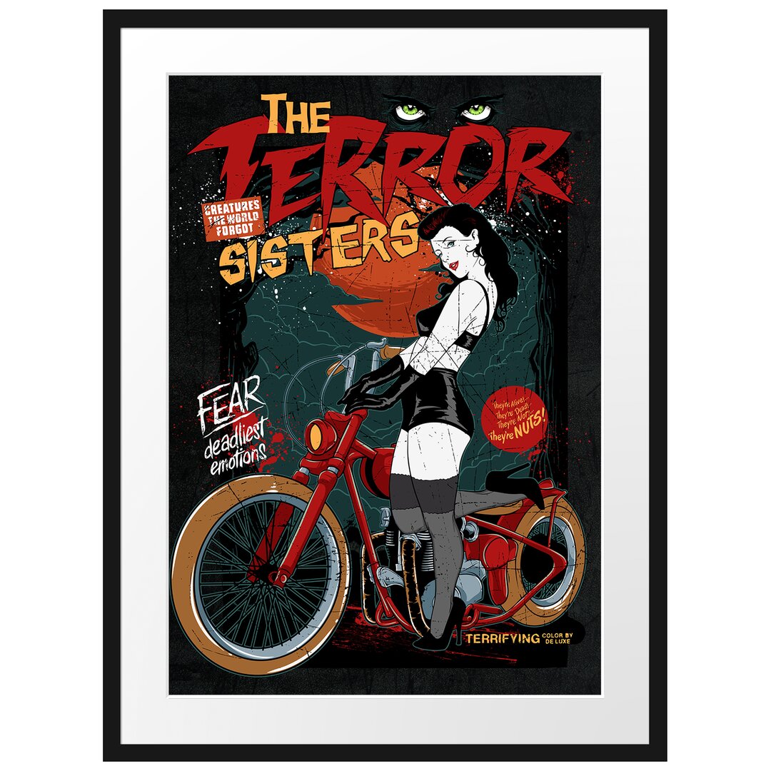 Gerahmtes Poster The Terror Sisters Black