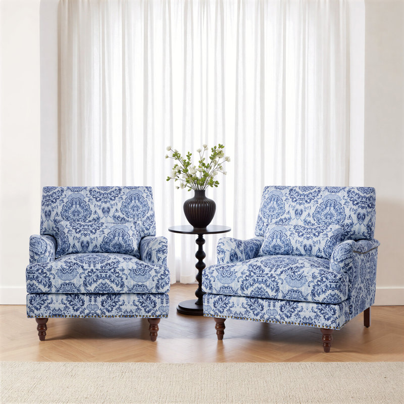 Fauteuil rembourré, Lin marine