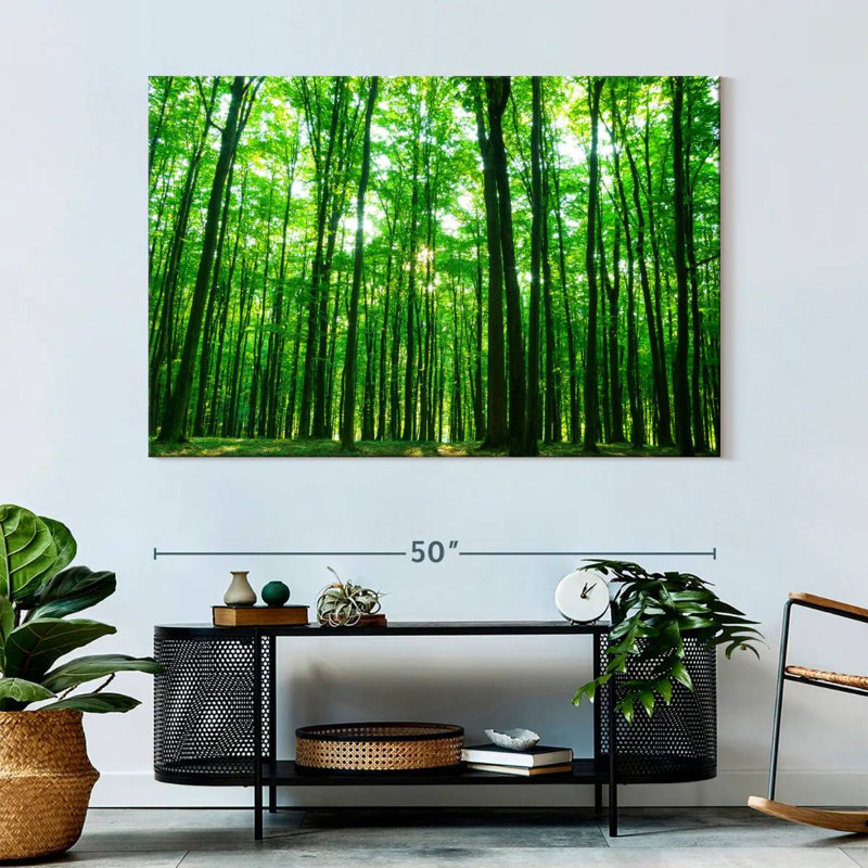 Alvord ensoleillé vert forêt, H 34 po x l 51 po