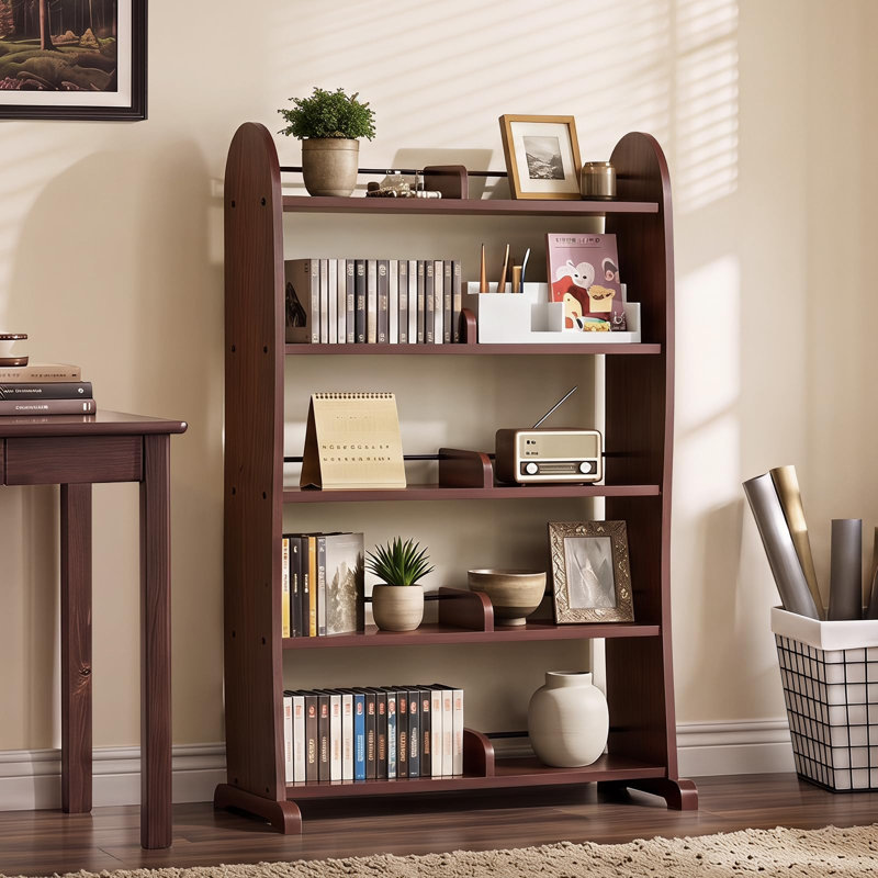 Armoire de rangement autoportante à cinq niveaux pour DVD avec séparateurs réglables, tablette multimédia et support à CD