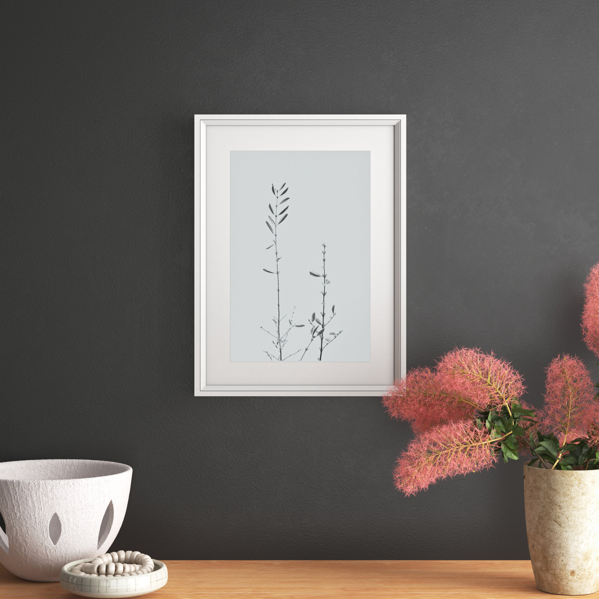 Retro Tennessee Botanical Print No 2 by Stephanie Klatt, 22" H x 16" W, White