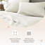 Drap plat certifié biologique seulement - Draps 100% coton biologique avec une finition luxueuse en tissage de satin à densité de tissage de 500 fils - Certifié Gots & Fairtrade (naturel, double)-117985773-117985772