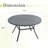 53.1" Round Outdoor Patio Dining Table-1709518321