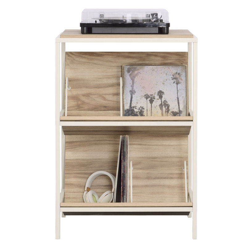 Finition en bois, rangement, structure en métal, tablettes inclinables réglables, salon, entrée de bureau, petits espaces