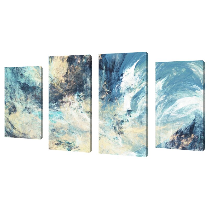 Highland Dunes Feeling On Canvas 4 Pieces Print | Wayfair