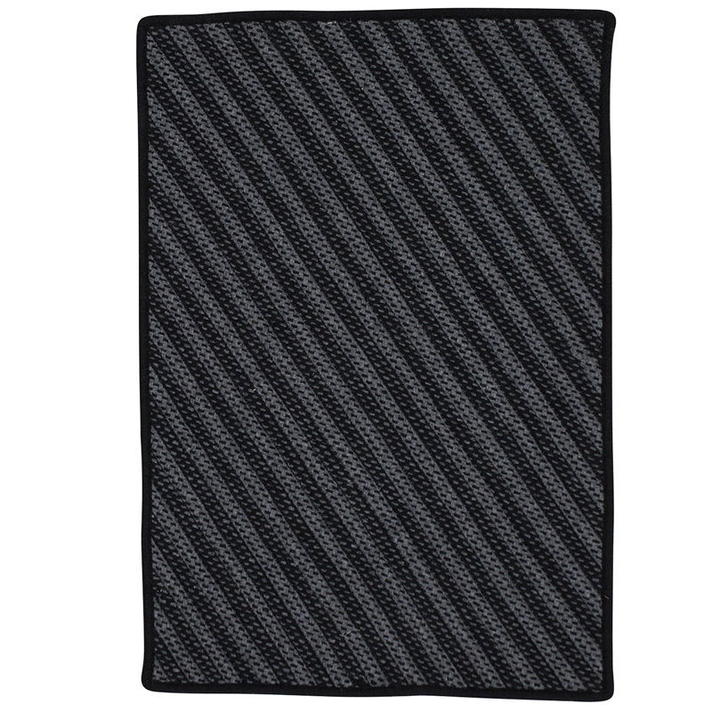 Tapis noir tressé à motif géométrique Ommegang, Rectangle 9 pi x 12 pi