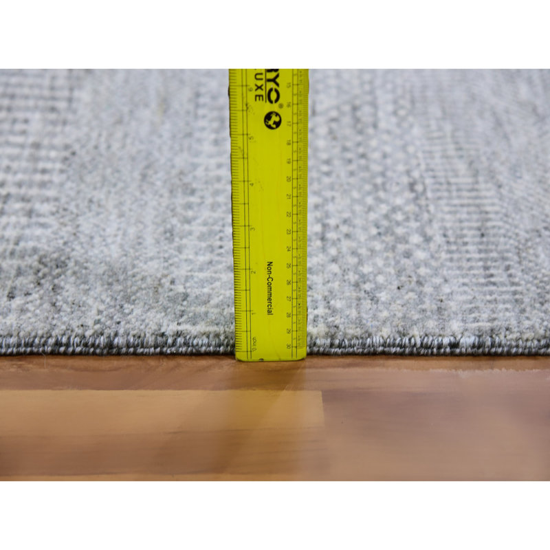 Tapis oriental gris foncé en laine nouée à la main de conception moderne 6 pi x 6 pi 3E36C433ACEF46ACADC8AD3B406C0AEA
