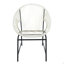Ensemble de conversation pour patio extérieur 4 pièces, meubles en rotin et fer blanc, table en bois d'acacia-1863141737