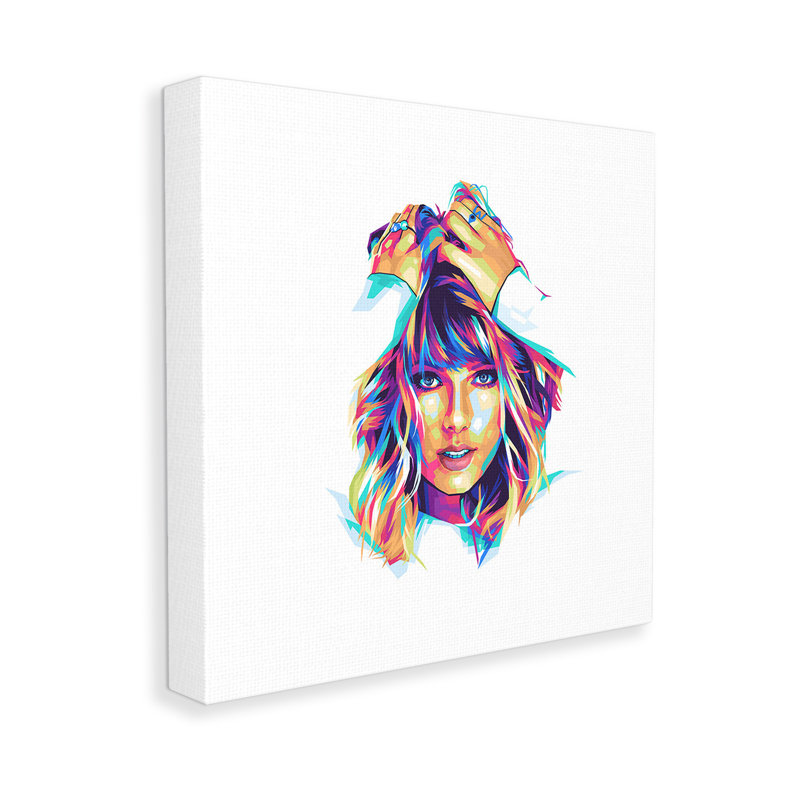 Conception d'art sur toile Taylor avec des teintes audacieuses par Birch & Ink, H 24 po x l 24 po x P 1,5 po