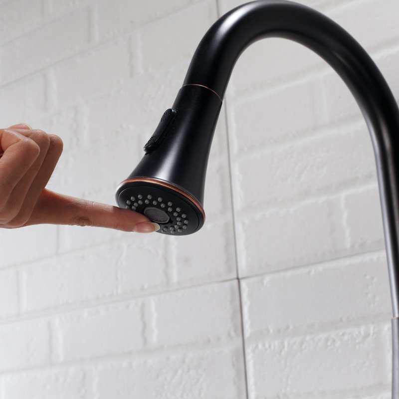 Pull-out Sprayer Stainless Steel Oil-rubbed Bronze Modern Kitchen Decor