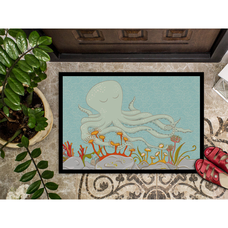 Wesley Non-Slip Outdoor Doormat, 0.25" H x 27" W x 18" D