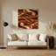 Paysage abstrait, art mural en métal brun 16-1291419480