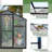 6X8 Ft Greenhouse For Outdoors, Polycarbonate Greenhouse With Quick Setup Structure And Roof Vent, Aluminum Large Walk-In Greenhouse For Outside Garden Backyard, Black-121499210