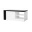 Table basse à plateau relevable avec portes de grange et fonction rotative avec style pour une armoire ouverte à domicile