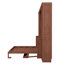 Grand lit escamotable avec bureau et tablettes de rangement, armoire escamotable en bois avec bibliothèque, lit escamotable vertical-726952398